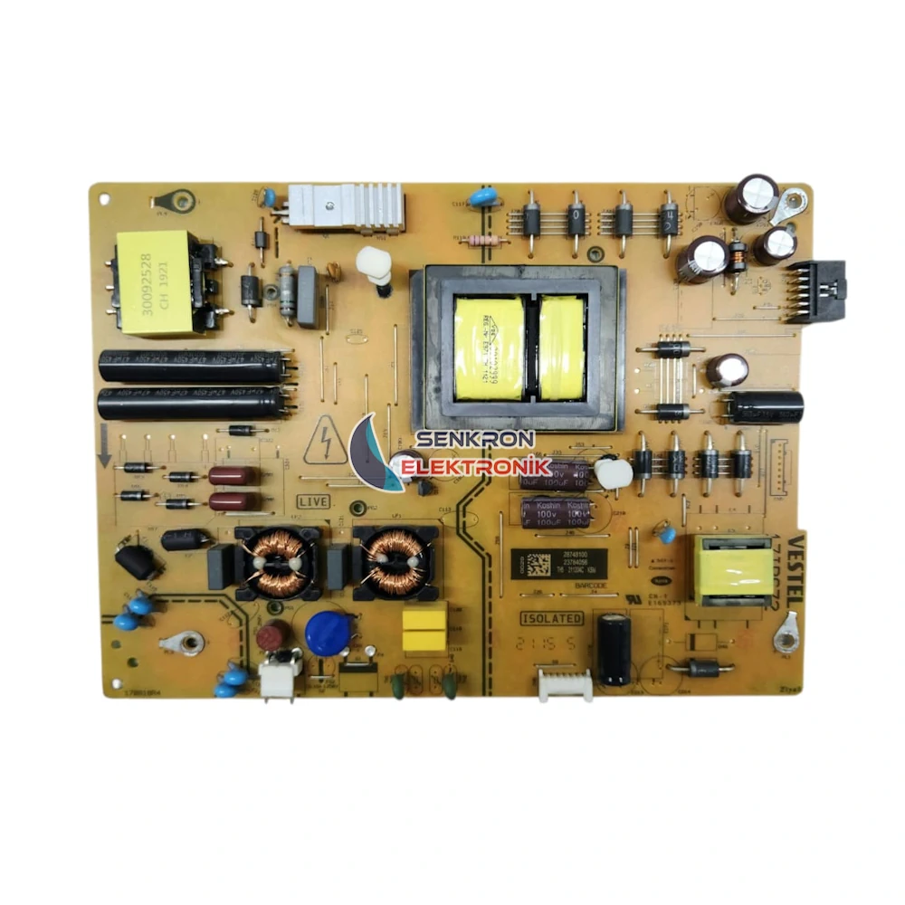 17IPS72, 28748100, 23784056, VESTEL 55U9500 LED TV, POWER BESLEME GÜÇ KARTI