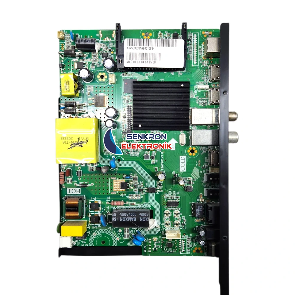 13AT201V1.0, PANDA CC430LV1D PANEL, ELTON EL43DAB13 LED TV ANAKARTI, MAIN BOARD
