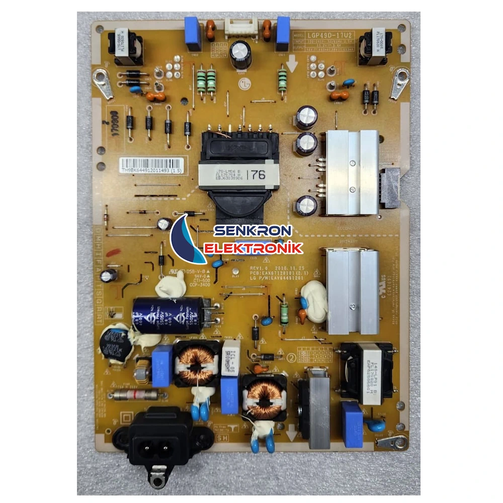 EAX67128101(2.1) EAY64491201, LGP49D-17U2, LG 49UJ651V, POWER BESLEME GUC KARTI